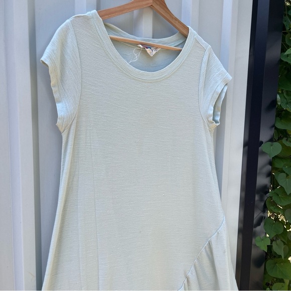 Free People Beach Lena Midi Dress Green Short Sleeve Cotton Womens Small S - Picture 5 of 11